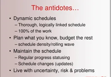 Figures © Guide to Good Practice in the Management of Time in Complex Projects 