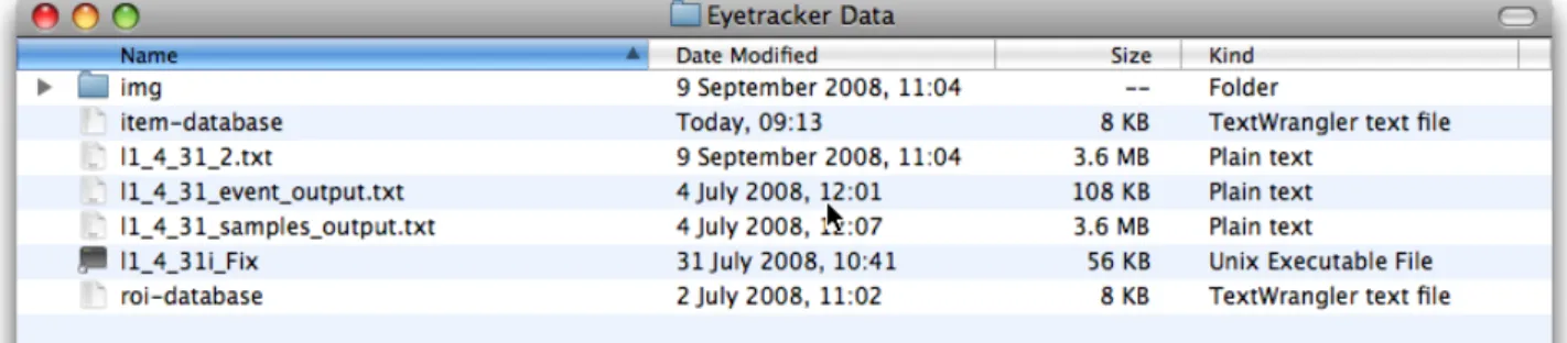 Figure 2. Example of the folder structure.