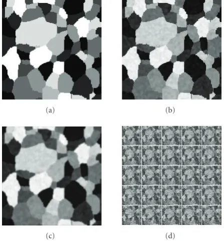 Figure 8: (a)ﬁltered image z0 to obtain HR image f0, (b) HR image f0, (c) lowpass Bf0, and (d) noisy LR images gi = Hif0 + ϵi.