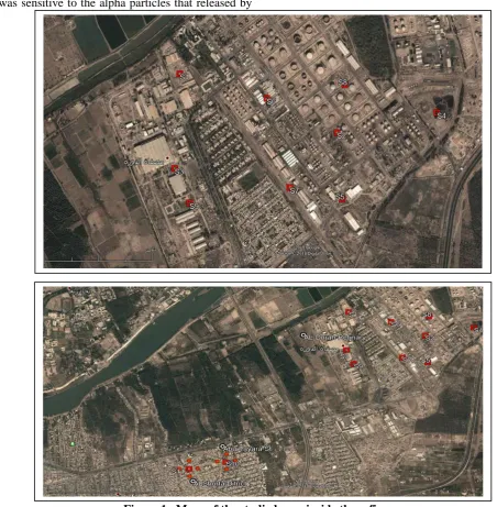 Figure 1 . Maps of the studied area inside the refinery.