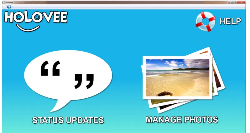 Figure 4.1: Holovee Main Screen