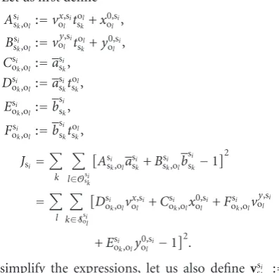 Figure 5 shows the setup for the simulations. A section ofsage. The length of the section isthe simulations,a passage (e.g., a road, bridge, tunnel, etc.) is monitored bya collection of m sensors located along the sides of the pas-of the section are pointe