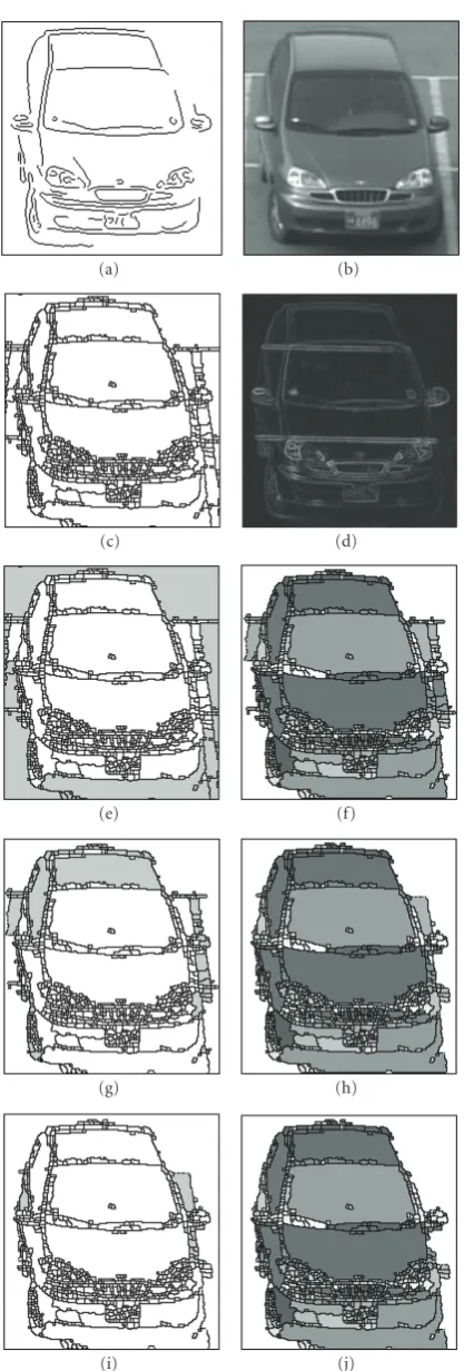 Figure 10(i).edge map contains some background pixels, which mainlycauses the false detection in spite of using ﬂexible match-ing