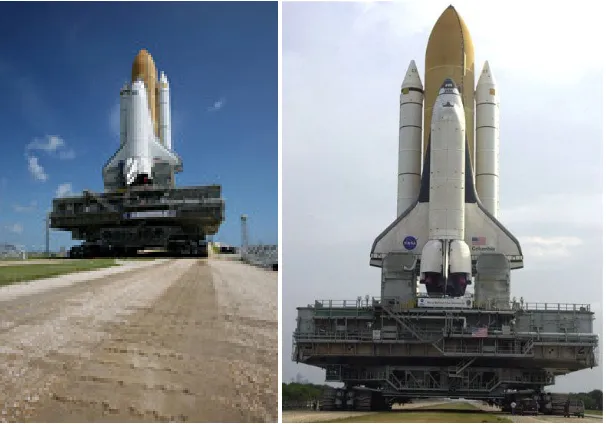 Figure 8.  Space Shuttle from space as it is transported to launch pad. 