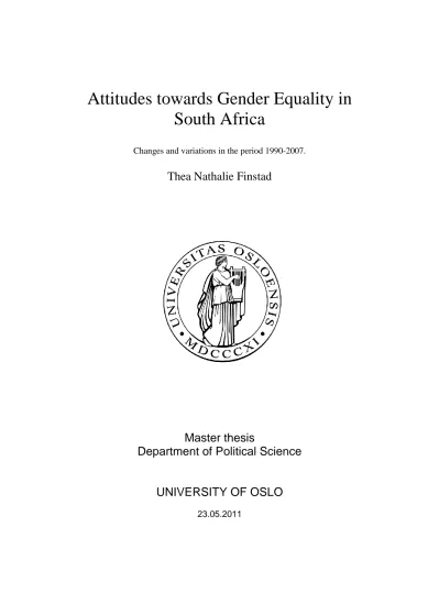 gender equality in south africa essay