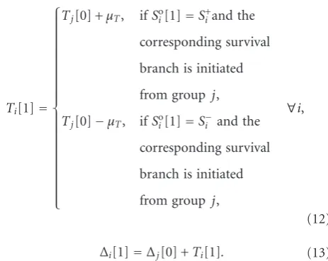 Figure 4 also shows some updates of the DSPs and the SBIs astime proceeds. The above processes are repeated until the endof the data frame, where, with the maximal CBM, a survivalpath is determined, and the data sequence is then detectedas in the conventio
