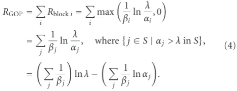Figure 4: Example of GOP-level R-λ model and real R-D datapoints.