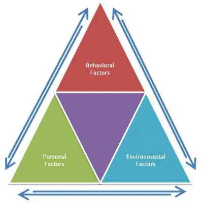 Figure 2.3. Theory of Cognitive Learning: triadic interaction of behavior, person and environment 