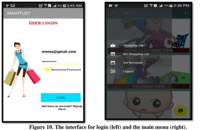 Figure 9. The class diagram of a mobile app for creating and managing grocery lists.   