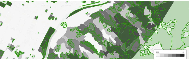 Figure 5 shows a choropleth map of Turin census cells using the indicator as the colouringvariable.