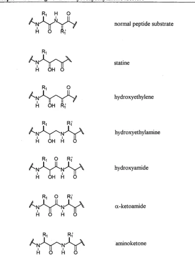Figure 2.2: Non-hydrolyzable dipeptide isosteres. 