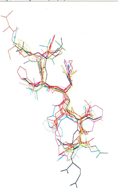 Figure 2.6: Superimposition of the X-ray crystal structures of 12 enzyme-bound 