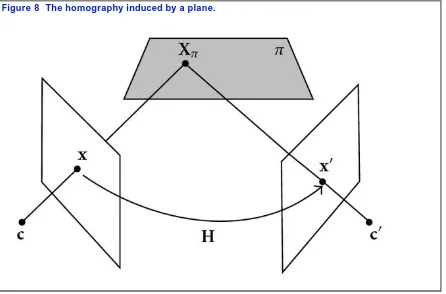 Figure 8  The homography induced by a plane. 