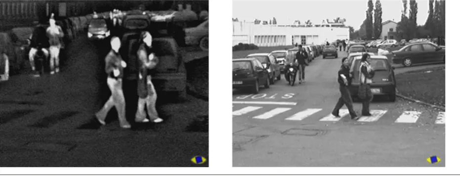 Figure 1  Examples of typical scenarios in FIR and visible images. 