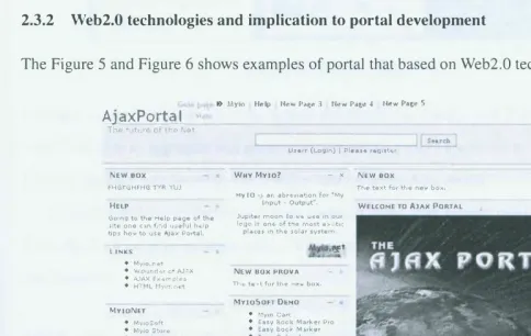 Figure 5: An Example Ajax Portal 