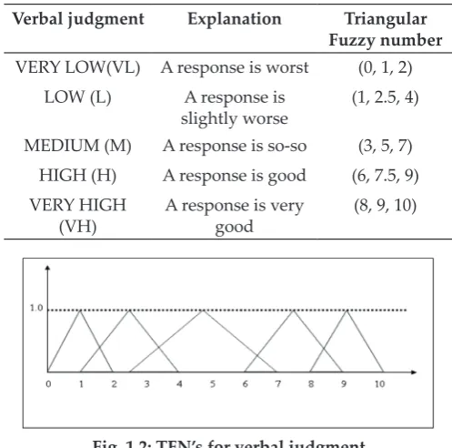Fig. 1.2: TFN’s for verbal judgment