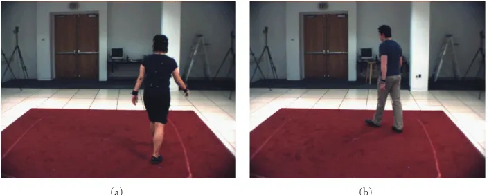 Figure 9: Sample images of the walking sequences used in our experiments.