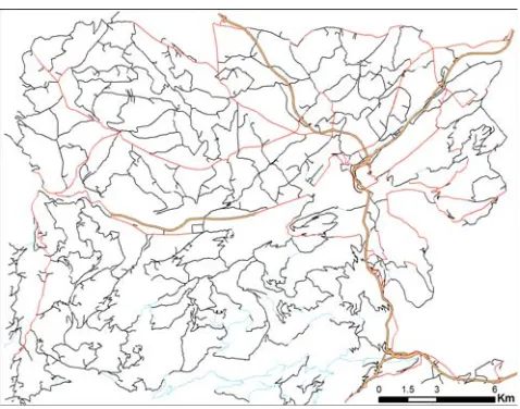 Figure 5: Result of the basic centrality algorithm [15,16] in the Lucerne test area, based onthe original data shown in Figure 4