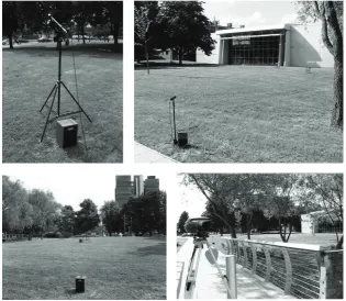 Figure 7: The experimental site and the equipment setup on the site.