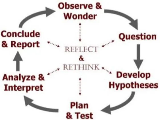Figure 1. Iterative model of scientific inquiry practice (Strauss 2012).   