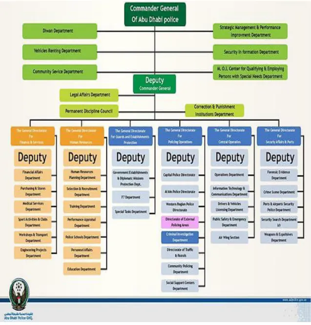 Figure 2.4: Organisational Structure of the Abu Dhabi , 