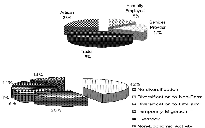Fig. 4. Livelihood Diversification pattern in Uttar Dinajpur
