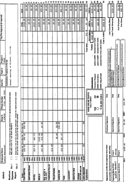 Figure 3. Expense Report in JetForm