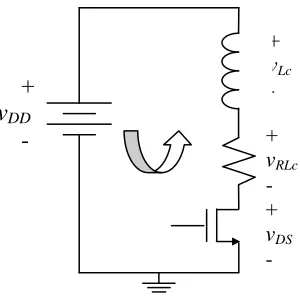 Figure 2.3 - Loop used with kirchoff’s voltage law in equations 2.17a-e. 