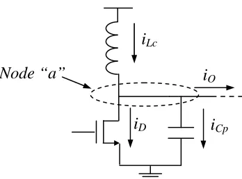 Figure 2.4 - Representation of all currents entering and leaving node “a” in the circuit