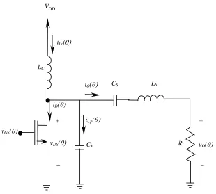 Figure 1.1: The complete schematic for the Class-E power amplifier.   