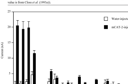 Table 1. Apparent Km values for the mCAT transporters in Xenopus oocytes