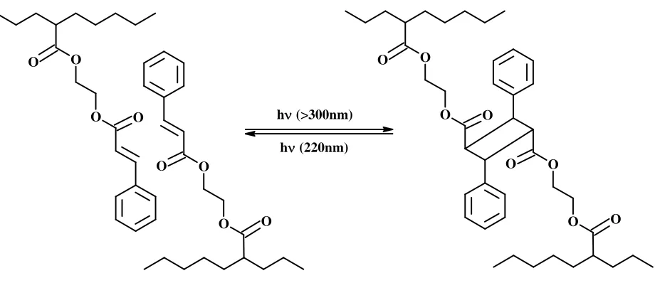 Figure 3: Reversible cyclodimerization in CA type molecules 