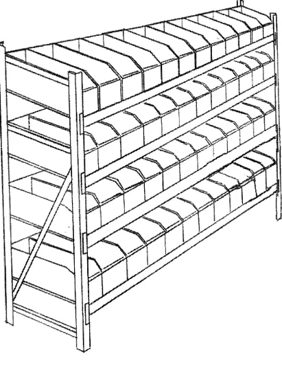 Figure 2-2Hardware JIT Storage Rack on Production Floor