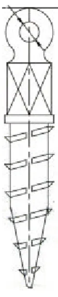 Figure 7: Fluted MSI: The Same Dimensions as the Control  MSI with the Addition of Three Longitudinal Flutes