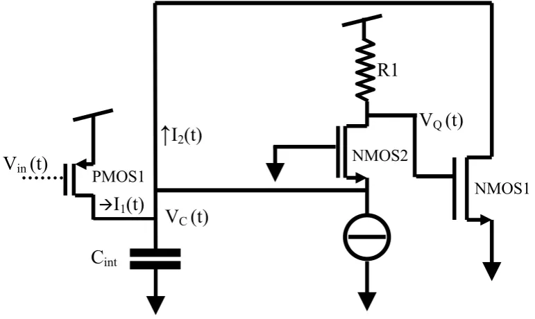  Figure 16In figure 16 an active solution is presented, which means PMOS1 only has to drive C-