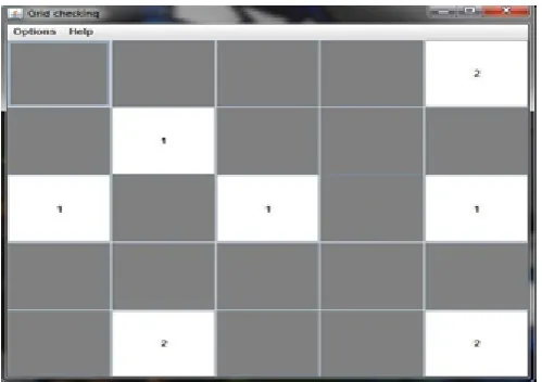 Figure 7 : Sample Nurikabe Puzzle game with partial solution 