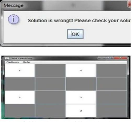 Figure 8 : Sample Nurikabe Puzzle game with full solution 