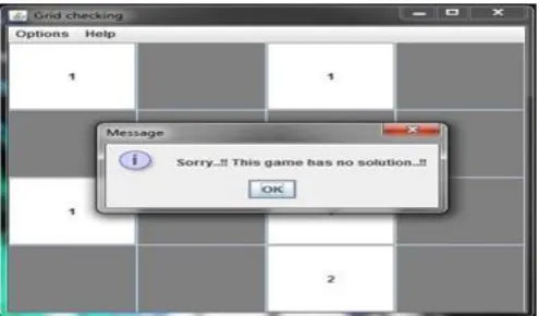 Figure 10 : Message dialogue which shows failure notification of the given puzzle 