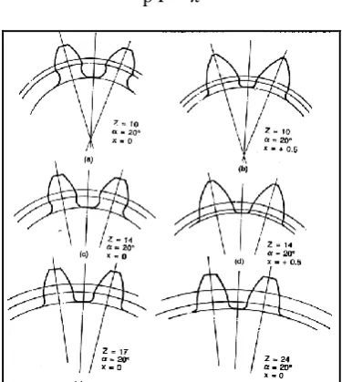 Figure 2: Portion of involute spur gear 