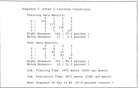 Figure 11: Sample Output For One Snapshot OfPNNSimulator