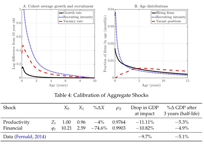 Figure 7: Vacancy and Effort Distributions by Age 0 2 4 6 8 10 Age (years)00.20.40.60.81Logdifferencefrom10yearold