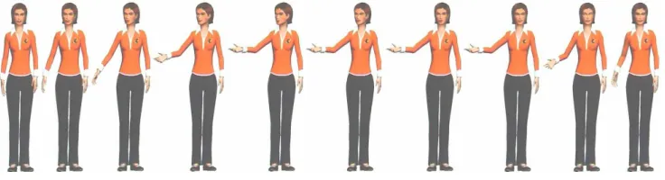 Figure 7. The phases in the arm movement  