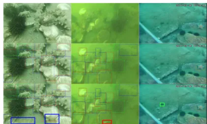 Fig. 1: Comparison of the baseline and our algorithm. (Best viewed in color and with zoom in) The upper part is the original test image