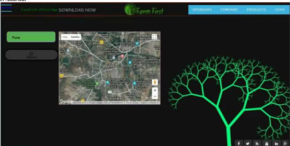 Fig. 10 Android application home screen  
