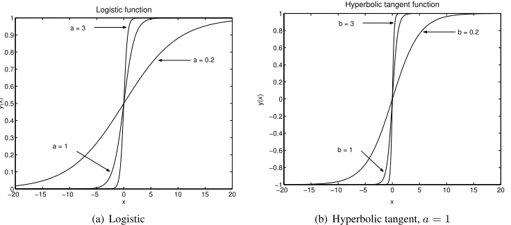 Figure 2.5: Plot of activation functions for different parameters
