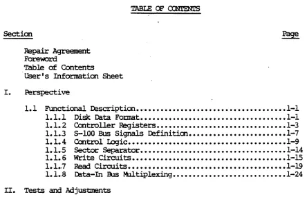 Table Fore~ of Contents 