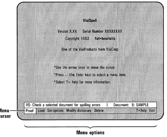 Figure 2-1. The VisiSpell™ Startup Screen 