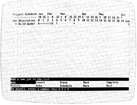 Figure 1-10. Schedule Menu With a Job Added 