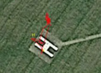 Figure 14. Garbage GPS data from flight 4 