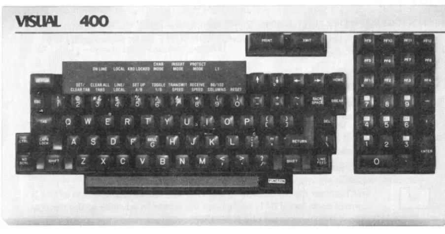 Figure 4-1. VISUAL 400 US/UK Keyboard Layout 